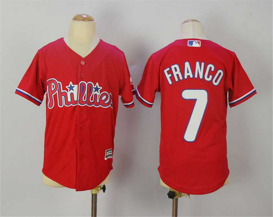Youth Philadelphia Philliesa #7 Maikel Franco Red Cool Base Stitched Jersey,We sell and wholesale Youth Philadelphia Philliesa #7 Maikel Franco Red Cool Base Stitched Jersey on line form chian!